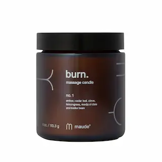Svíčka masážní Maude BURN no.1 amber, cedar leaf & lemongrass 113 g