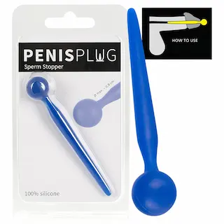 Silikonový Sperma Stopper Blue Stick (7,14 mm)