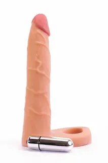 Ultra měkký dvojitě vibrační anální dildo s postrojem