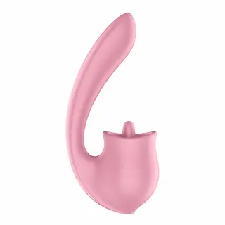 Satisfyer Tongue Genius Pink, vibrátor na bod G a stimulátor klitorisu s jazykem
