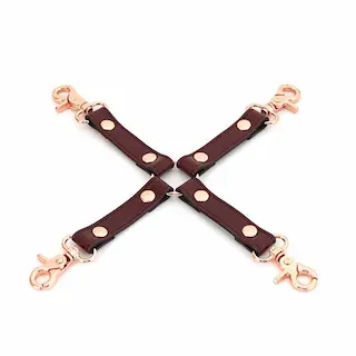 Bondážní kříž Liebe Seele Wine Red Hogtie vínový