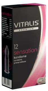 Vitalis Premium Single: Sensation, 12 stimulating condoms