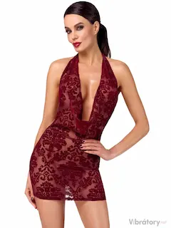 NOIR F385 Kink Royal cascade mini dress S