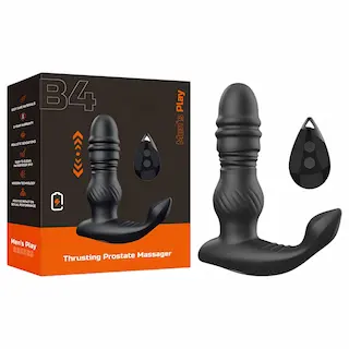 Erospace Men’s Play – pohyblivý prostatický vibrátor nahoru a dolů (černý)