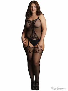 Síťované a krajkové punčochové body – Plus Size