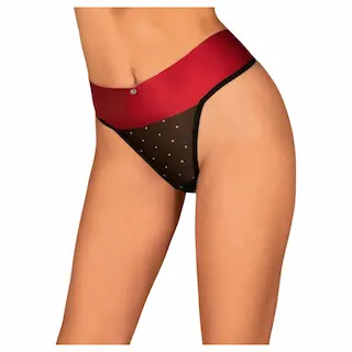 Obsessive – dámská tanga s mašlí – červená