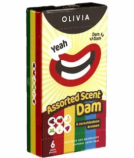 Olivia Dams: Assorted Scents, 6 flavoured latex sheets