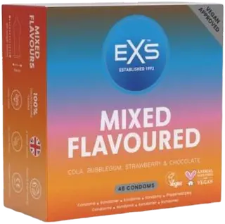 EXS Mixed Flavoured – mix ochucených kondomů (48 ks)