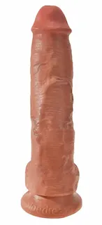 King Cock 10 palcový s varlaty Tan