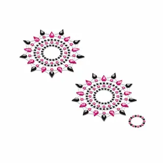Nálepky GLORIA glittering jewelry black and