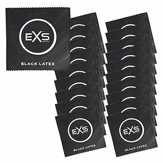 EXS Sada kondomů Black Latex 20 ks