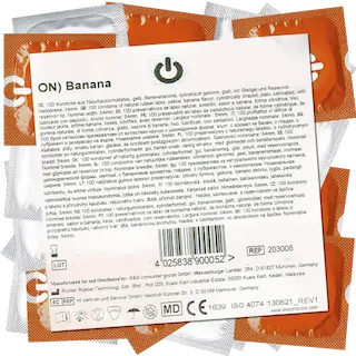 On) Bulk-Pack: Banana yellow condoms 100 pcs
