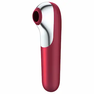 Satisfyer Dual Love – vibrační stimulátor klitorisu ovládaný aplikací (červený)