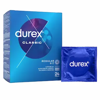 Durex Classic – klasické kondomy (24 ks)