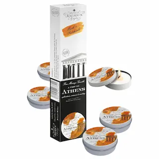 Petits Joujoux Athens – masážní svíčka – pižmo‑parfém (5×43 ml)