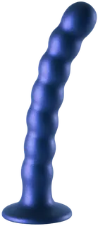 Anální kuličkové dildo Beaded Lust (17 cm), modré