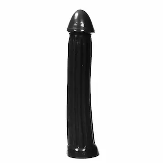 All Black AB30, černé vinylové dildo 31 x 5,5 cm