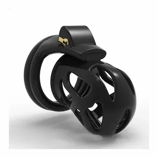 Slave4master Dark Chastity Cage B Black, pás cudnosti pro muže