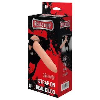 RealStuff – připínací dildo – úzké – tělová barva