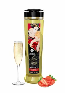 Shunga Erotic Massage Oil Romance Strawberry Wine 240 ml