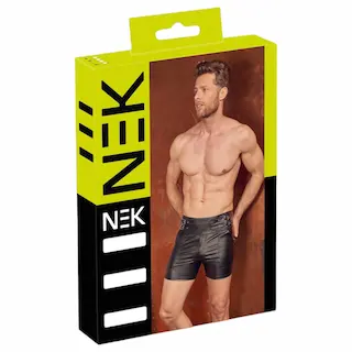 NEK – pánské šortky – prodloužené – kovová spona – černé