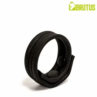 Brutus Neoprene Cockstrap Black, nastavitelný pásek na penis a varlata