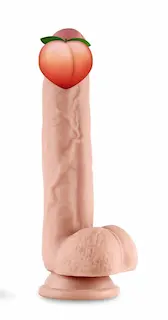 9,5“ Dildo s posuvnou kůží a dvojitou vrstvou tělové barvy