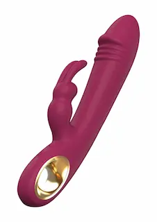 ToyJoy Designer Edition Taygeta The Pleasure Rabbit, silikonový vibrátor na bod G a klitoris 21 x 3,6 cm