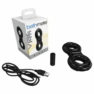 Bathmate Vibe Ring Eight – akumulátorový vibrační erekční kroužek (černý)