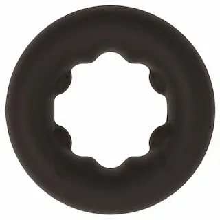 Pulselock Cocktura – puntíkovaný silikonový kroužek na penis (černý) – 27 mm