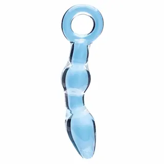 Clarity Utopian Mystique – anální dildo z rýhovaného skla (průhledné)