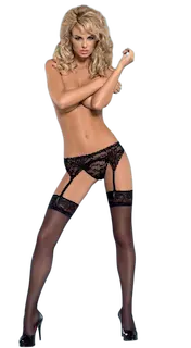 Obsessive Catia Garter Belt & Thong, S–M