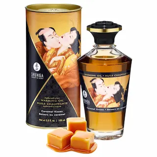 Shunga – masážní olej s hřejivým efektem – karamel – 100 ml