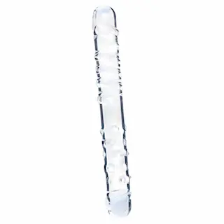 Clarity – oboustranné skleněné dildo – průhledné