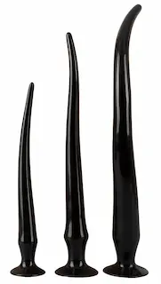 Super Long Flexible Butt Plug Set Black