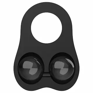 Pulselock Taur – silikonový kroužek na varlata se závažími (černý)