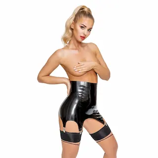 LateX podvazkový pás Black Widow, M