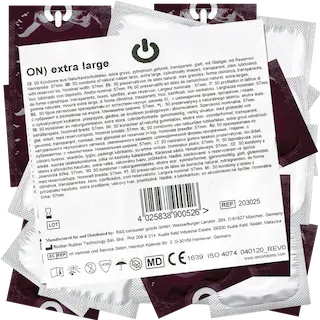 On) Bulk-Pack: Extra Large, 100 wide condoms