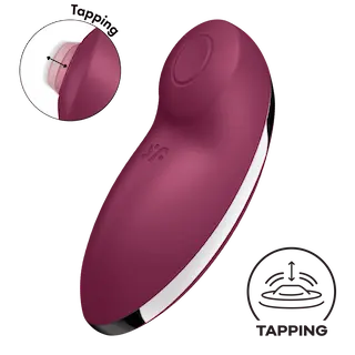 Satisfyer Tap & Climax 2 stimulátor klitorisu – vínový