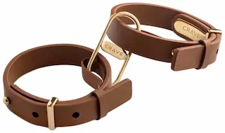 Leather Bracelet Cuffs – Tan & 24kt Gold Plated