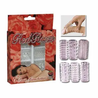 Red Roses Sada elastomerových návleků 6 ks