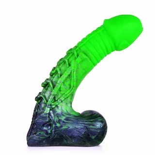 Sinnovator Andromeda Alien Platinum Silicone Dildo 8.5 Inches, prémiové silikonové dildo s Vac-U-Lock 26,7 x 5,7 cm