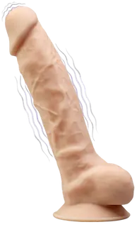 SilexD Model 1 Vibrating Premium Silicone Dual Density Dildo 8″ Flesh