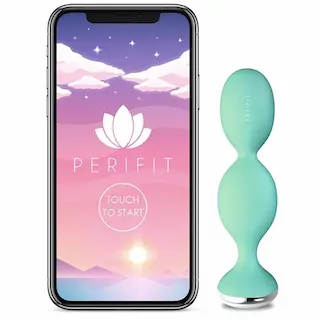 Vaginální trenažér Perifit Kegel Exerciser Lime Green, trenažér pánevního dna ovládaný mobilní aplikací s průměrem 2,6 cm