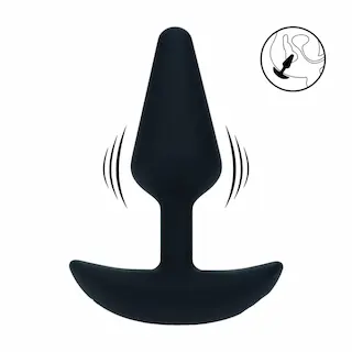 Classic Vibrating Silicone Anal Plug – S – Black