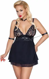 Plus size košilka Sexy Bondage, XXL