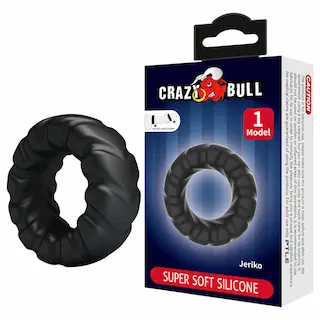 Crazy Bull – extra silný erekční kroužek – černý