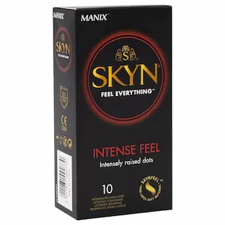 Manix SKYN Intense – bezlatexový perlkovaný kondom – 10 ks