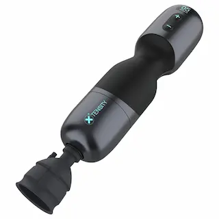 X’TENSITY – Hloubkově stimulační, vakuový pánský masturbátor (černý)