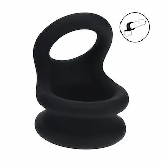 Levelz Wide Double O Cock Ring S, elastický erekční kroužek na penis a varlata